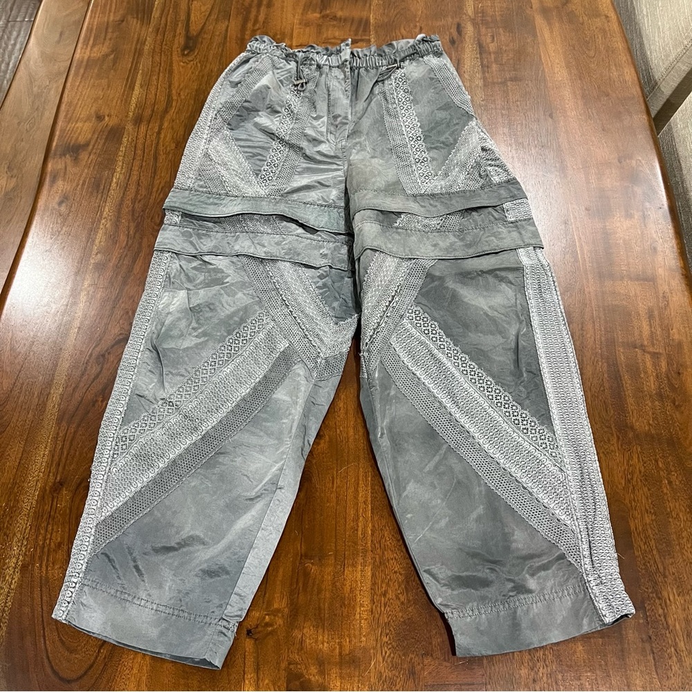 Free People Movement Trailhead Convertible Gray Lace Pants/ Shorts Size Small - Picture 3 of 10
